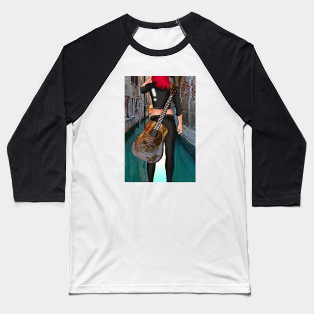 Venice reflection Baseball T-Shirt by lytebound